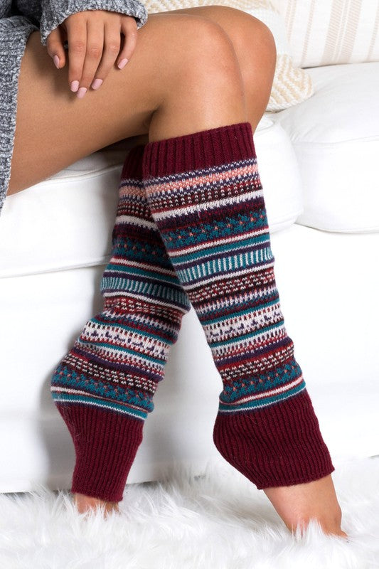 Short Fairisle Legwarmer - Faylinn & Co