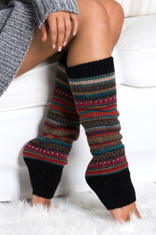 Short Fairisle Legwarmer - Faylinn & Co