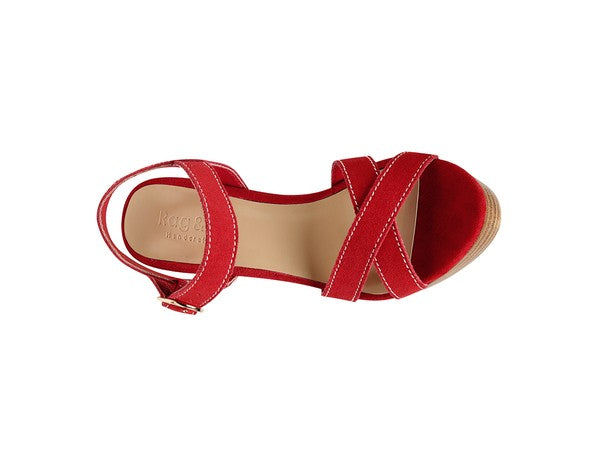 RAG&CO CHOUPETTE SUEDE LEATHER BLOCK HEELED SANDAL - Faylinn & Co