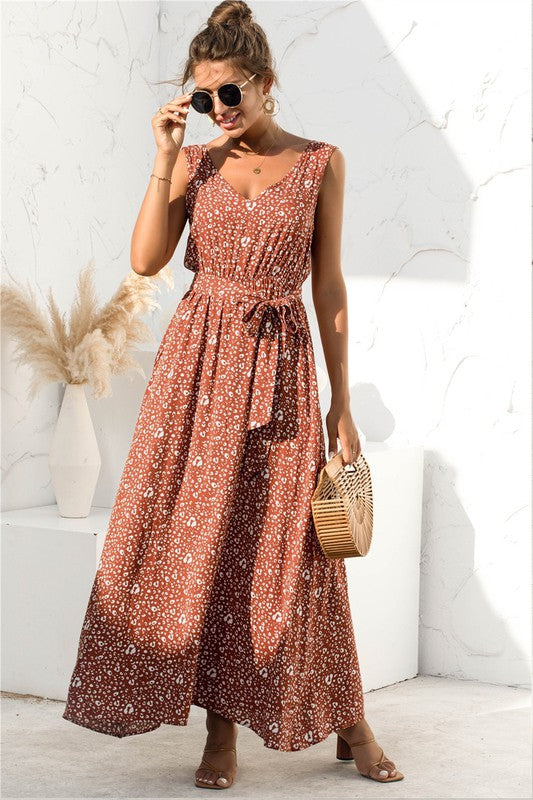 Tie Detail Maxi Dress - Faylinn & Co
