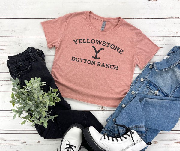 Yellowstone Dutton Ranch Boutique Cropped Tee - Faylinn & Co