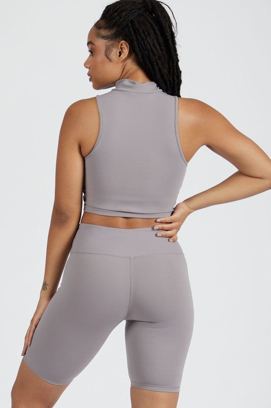 High Neck Cut Off Tank - Faylinn & Co