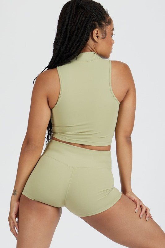 High Neck Cut Off Tank - Faylinn & Co