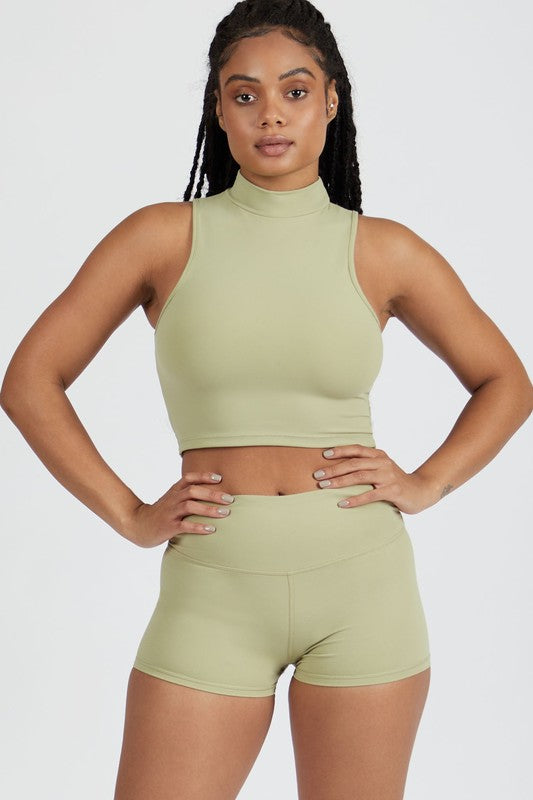 High Neck Cut Off Tank - Faylinn & Co