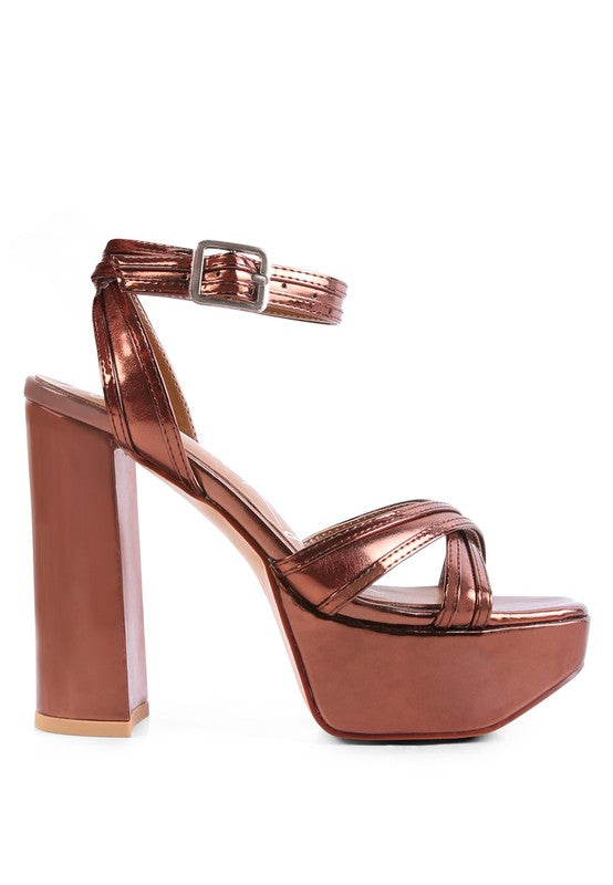 NYLE PLATFORM HEELED SANDALS - Faylinn & Co