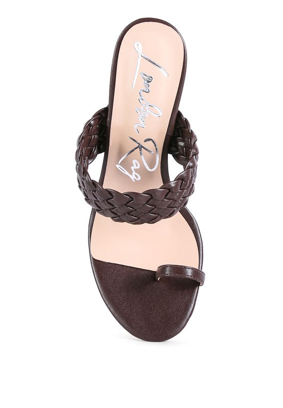 HIGH PERKS WOVEN STRAP TOE RING SANDALS - Faylinn & Co