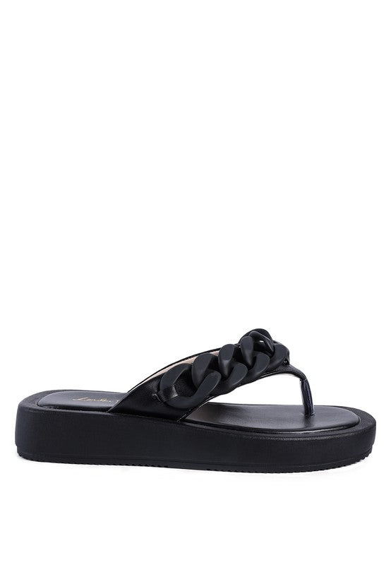 Zing Link Chain Thong Flats - Faylinn & Co