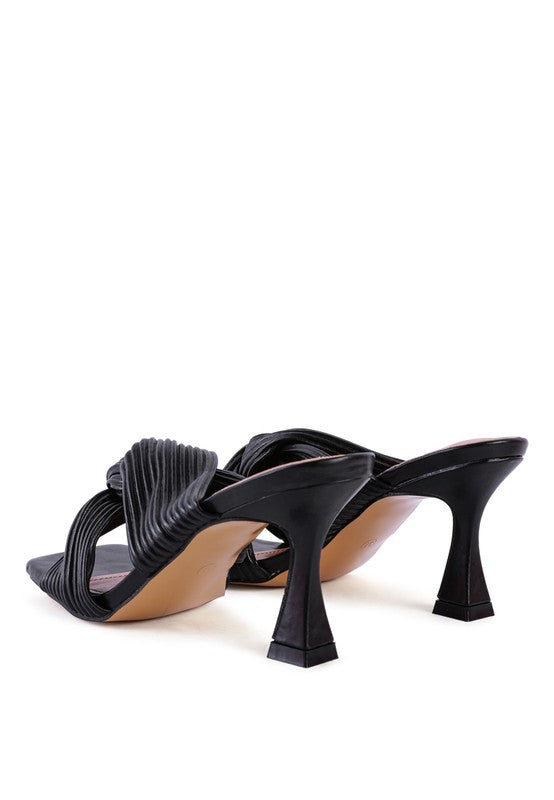 BATTLE EX KNOT STRAP SLIDE SANDALS - Faylinn & Co