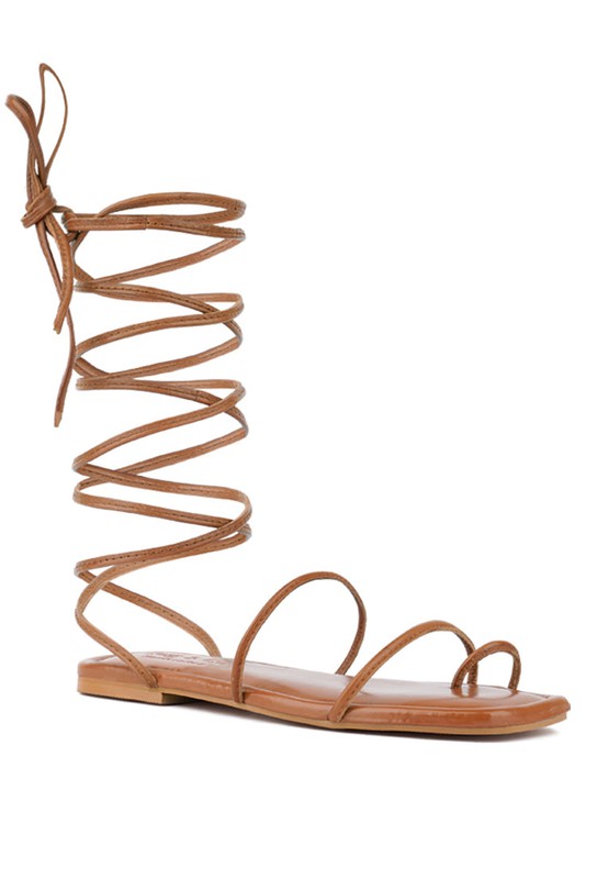 AMATHA Essential Toe Ring Summer Leather Flats - Faylinn & Co