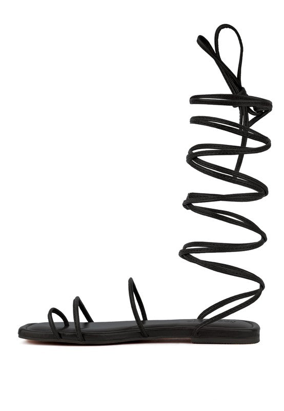 AMATHA Essential Toe Ring Summer Leather Flats - Faylinn & Co
