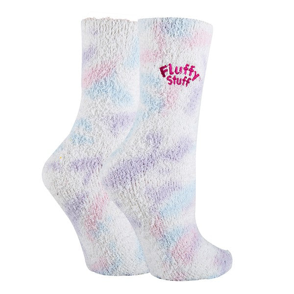 Womens Fuzzy Crew Socks - Fluffy Stuff - Faylinn & Co