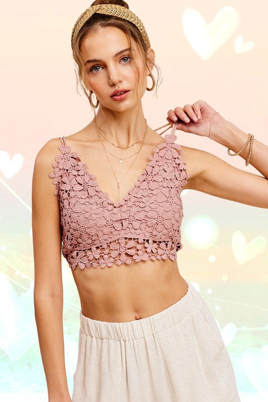 Crochet Lace Bralette Top - Faylinn & Co