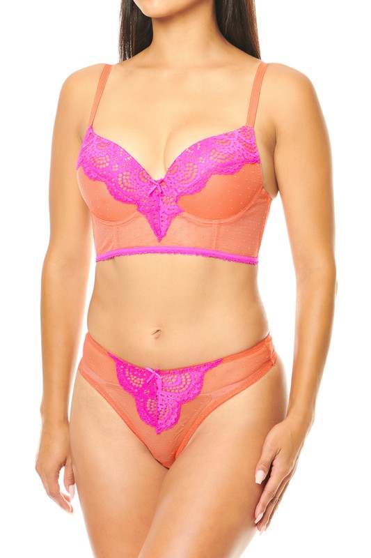 Contrast Lace Bra Set - Faylinn & Co