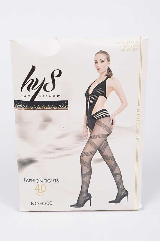 Ribbon Wrapped Opaque Premium Tights - Faylinn & Co