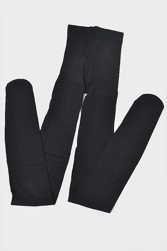 Ribbon Wrapped Opaque Premium Tights - Faylinn & Co