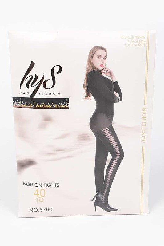 2 Tone Designed Premium Tights - Faylinn & Co