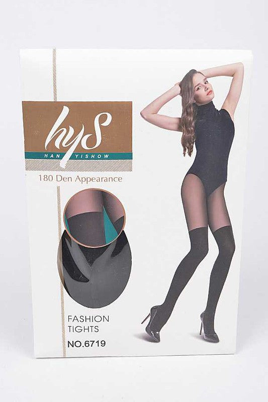 2 Tone Fashion Premium Tights - Faylinn & Co