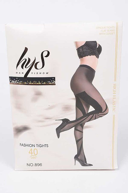Ribbon Designed Premium Tights - Faylinn & Co