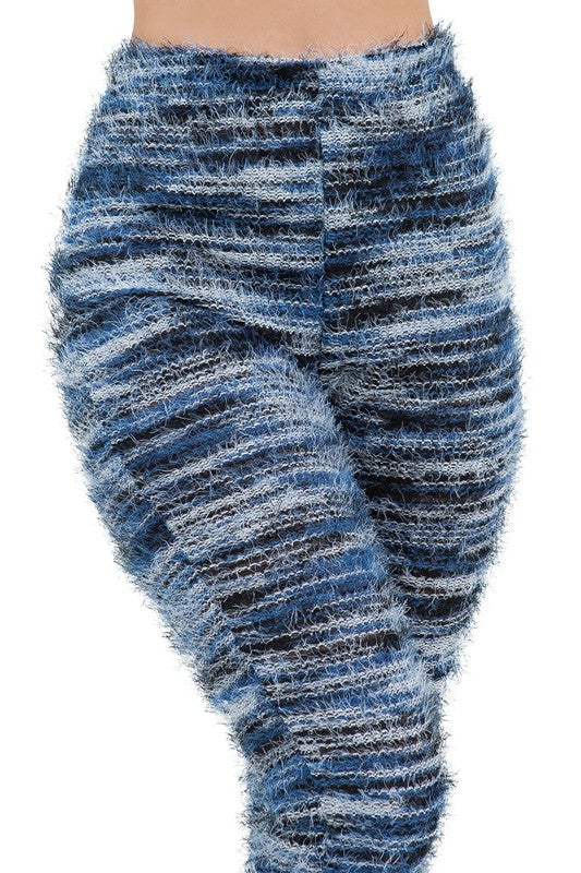 WOMEN COMFY FLUFFY KNIT LEGGINGSWEAT PANTS - Faylinn & Co