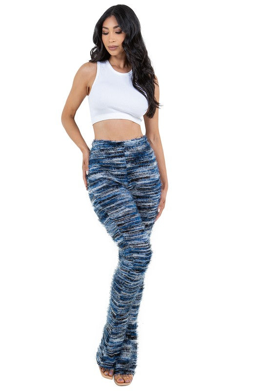 WOMEN COMFY FLUFFY KNIT LEGGINGSWEAT PANTS - Faylinn & Co