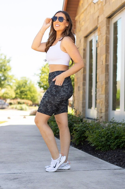 Army Camo Biker Shorts - Faylinn & Co