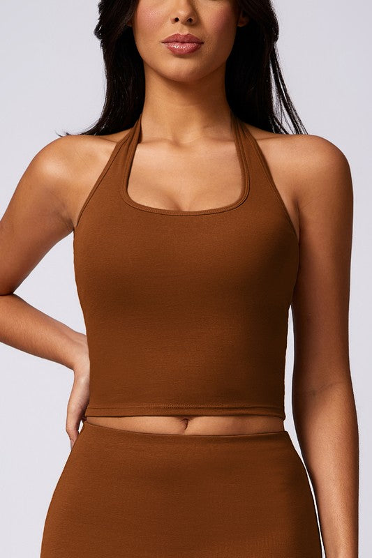 Halterneck running fitness yoga sports bras - Faylinn & Co