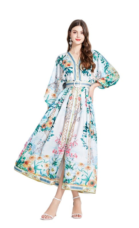 WOMEN FASHION CHIFFON MAXI DRESS - Faylinn & Co