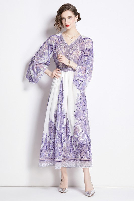WOMEN FASHION CHIFFON MAXI DRESS - Faylinn & Co
