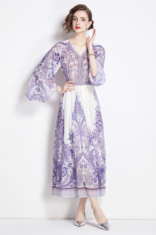 WOMEN FASHION CHIFFON MAXI DRESS - Faylinn & Co