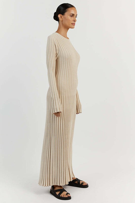 WOMEN FASHION KNITWEAR LONG MAXI DRESS - Faylinn & Co