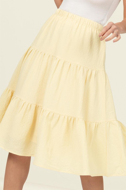 Call It a Day Tiered Midi Skirt - Faylinn & Co