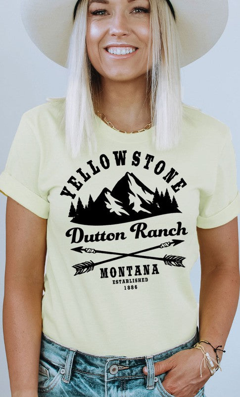 Yellowstone Dutton Ranch Montana Graphic Tee - Faylinn & Co