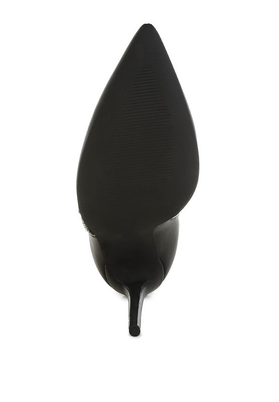 Kalina Rhinestones Chain Detail Boots - Faylinn & Co