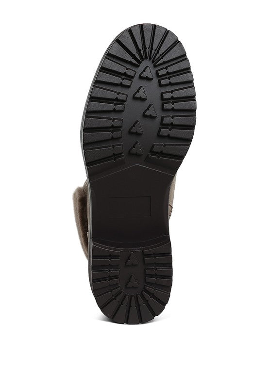 Maranta Faux Fur Collar Ankle Boots - Faylinn & Co