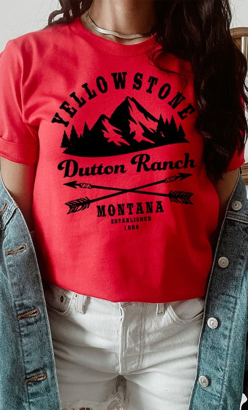 Yellowstone Dutton Ranch Montana Graphic Tee - Faylinn & Co