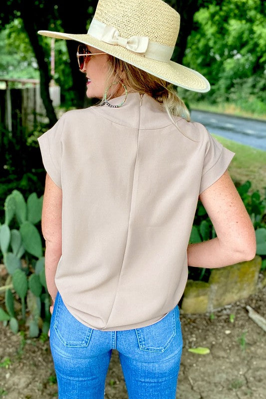 Women Plain Crew Neck Loose Fit Casual Top - Faylinn & Co