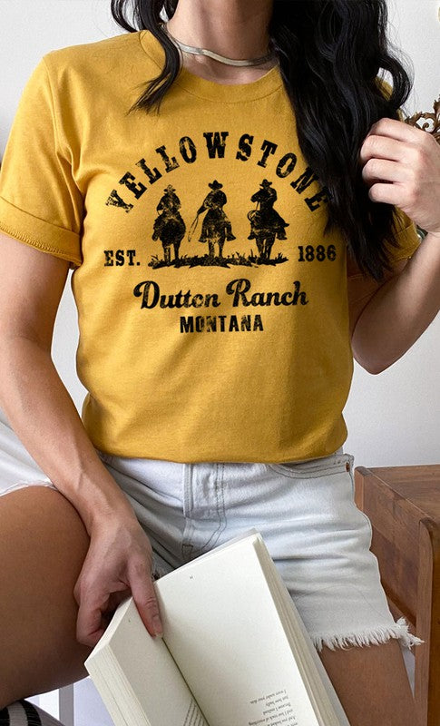 Yellowstone Dutton Ranch Men Riding Graphic Tee - Faylinn & Co