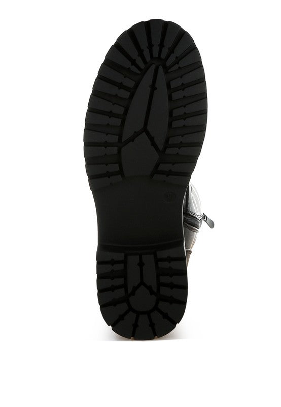 Nimba Rhinestone jewelled Chunky Boots - Faylinn & Co