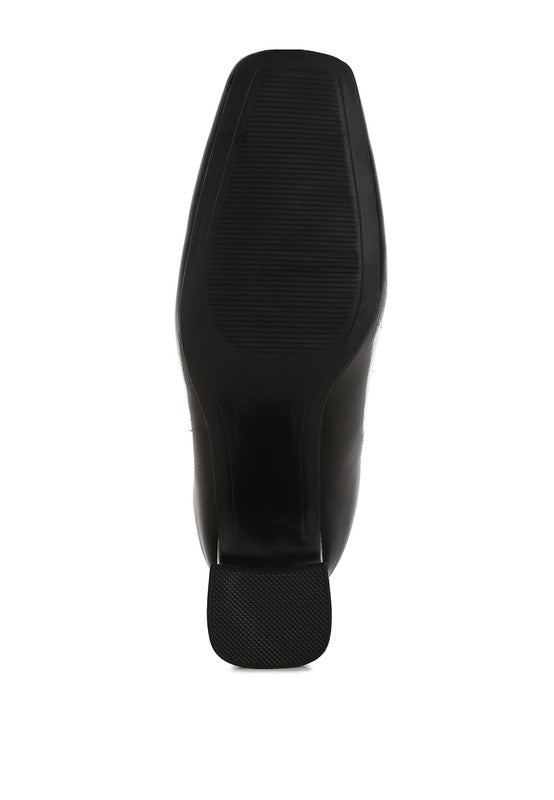 Kostaka Patent Square Toe Ankle Boots - Faylinn & Co