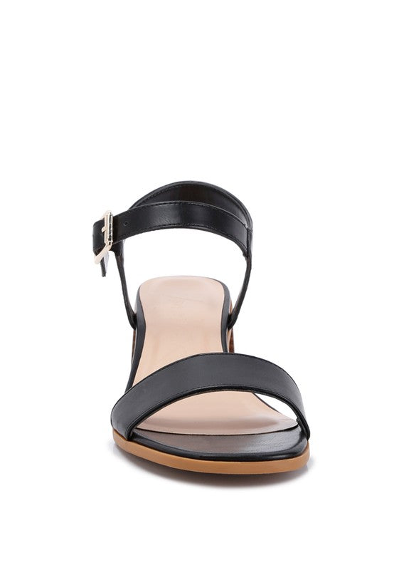 Varya Stacked Heel Sandals - Faylinn & Co