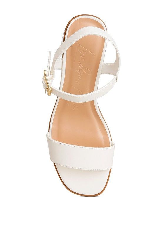 Varya Stacked Heel Sandals - Faylinn & Co