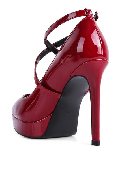 PIXIE DUST CROSS STRAPPED STILETTO SANDAL - Faylinn & Co