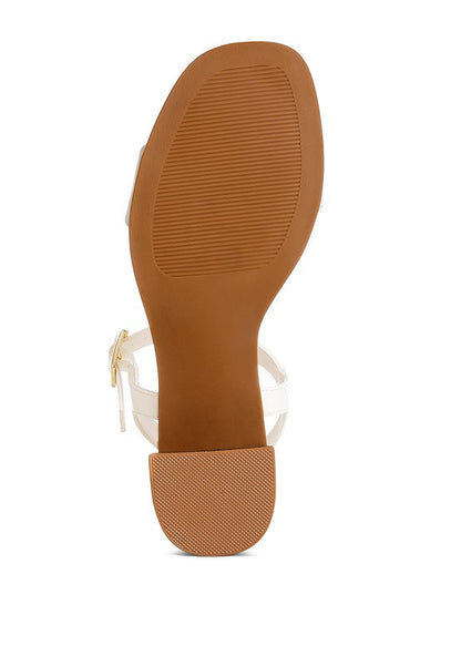 Varya Stacked Heel Sandals - Faylinn & Co