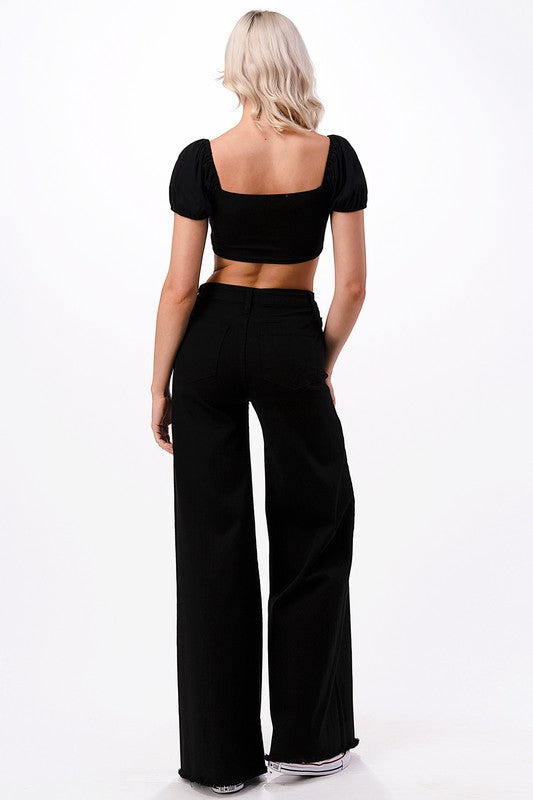 CROSS STRAP CROP TOP - Faylinn & Co