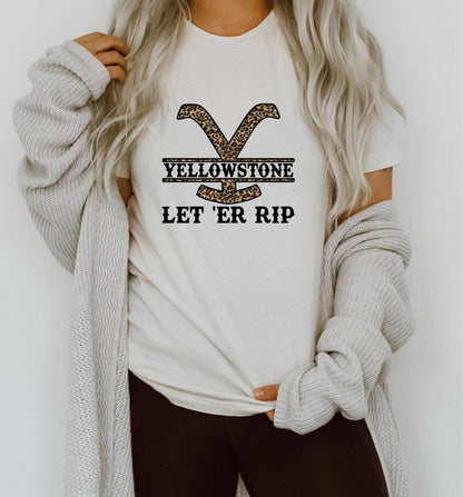 Yellowstone Let Er Rip Boutique Style Tee - Faylinn & Co