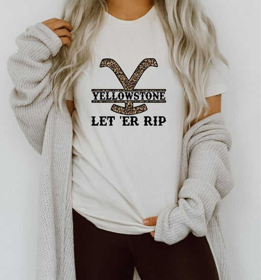 Yellowstone Let Er Rip Boutique Style Tee - Faylinn & Co