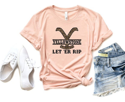 Yellowstone Let Er Rip Boutique Style Tee - Faylinn & Co