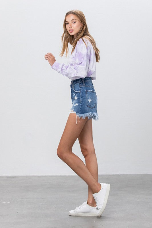 HIGH RISE PREMIUM DENIM SHORTS - Faylinn & Co