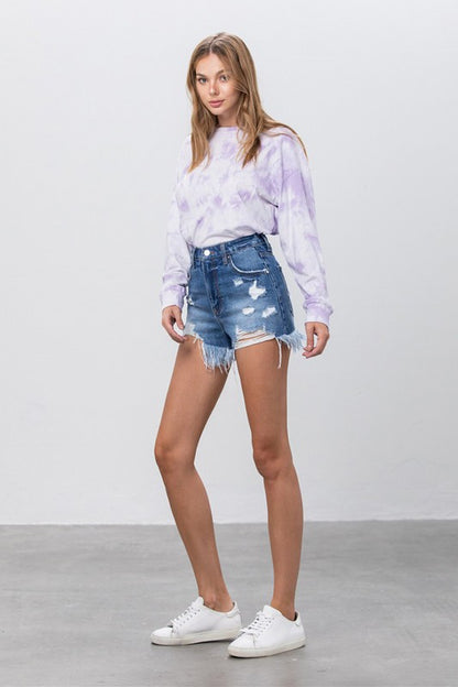 HIGH RISE PREMIUM DENIM SHORTS - Faylinn & Co