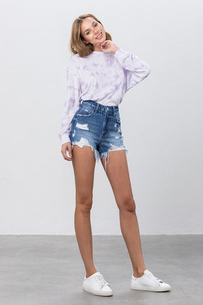 HIGH RISE PREMIUM DENIM SHORTS - Faylinn & Co